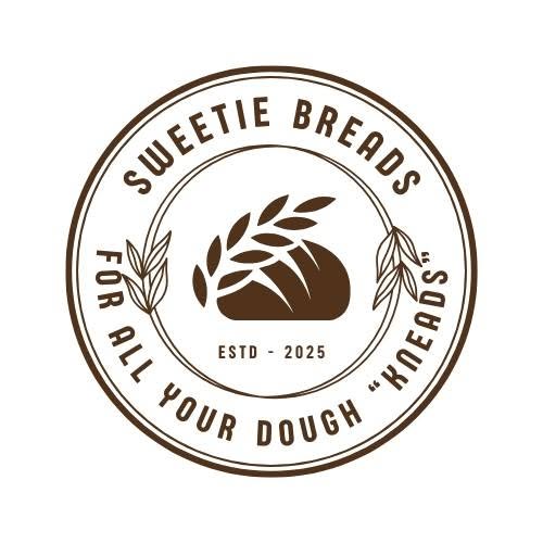 Sweetie Breads logo: for all your dough kneads, established 2025